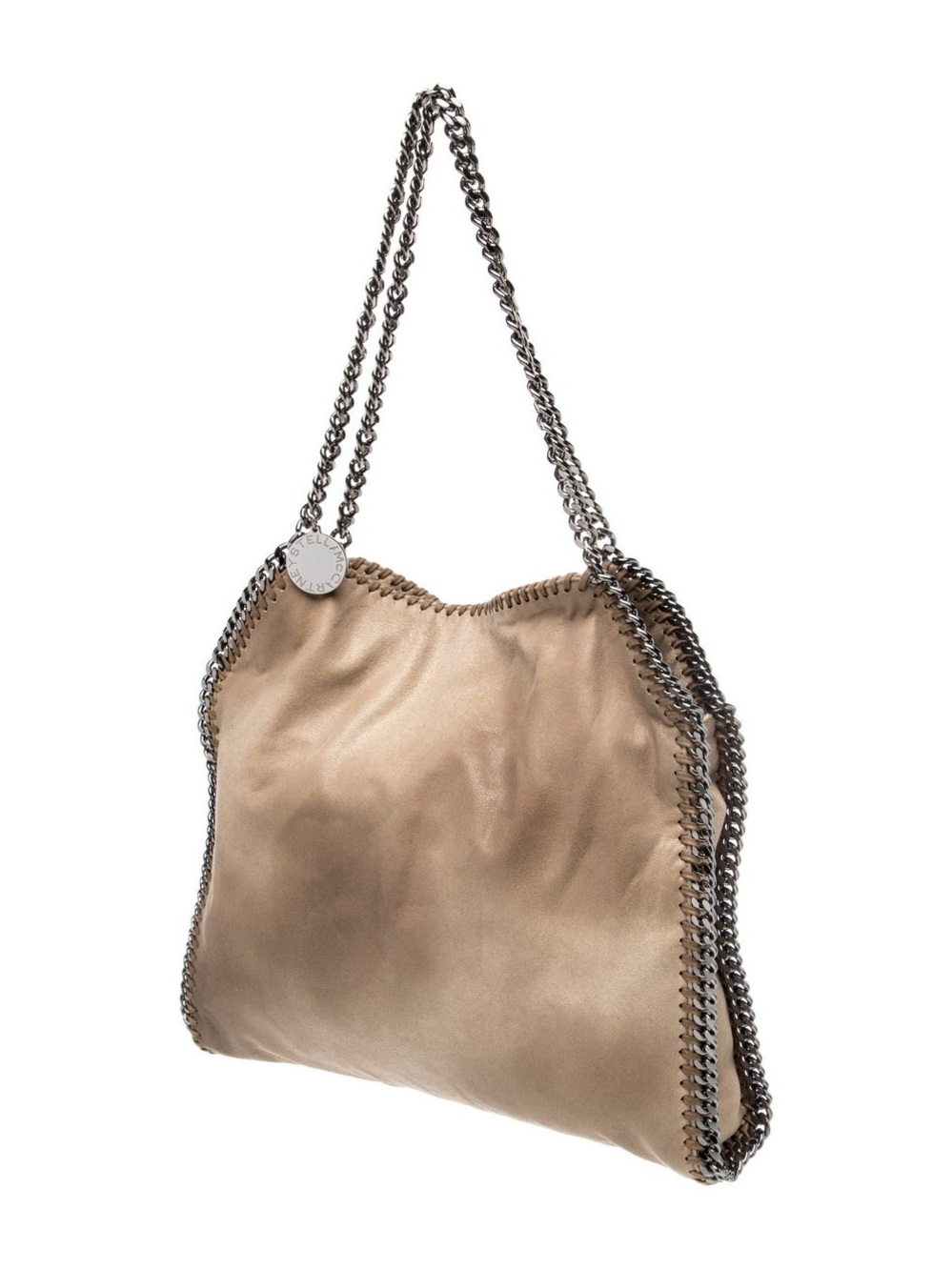 Stella McCartney Large Falabella Ombre Beige Faux Leather Bag w Chain Link *READ - Picture 2 of 11